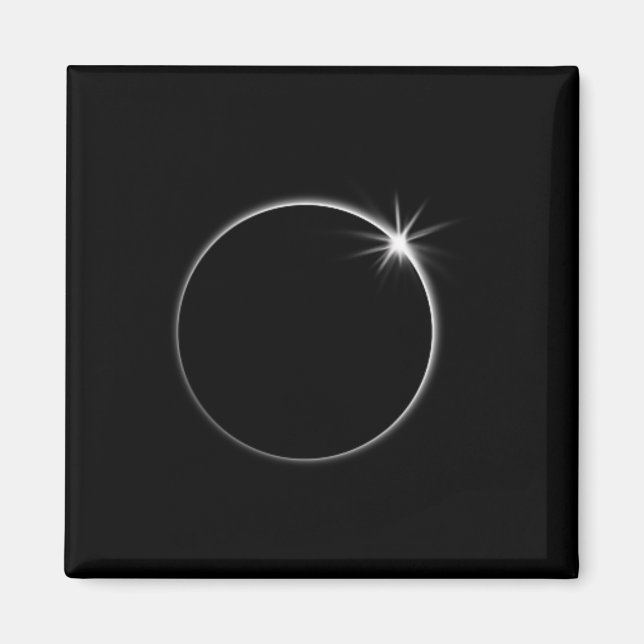 Total Solar Eclipse US American Flagga Totality 04 Magnet (Framsidan)
