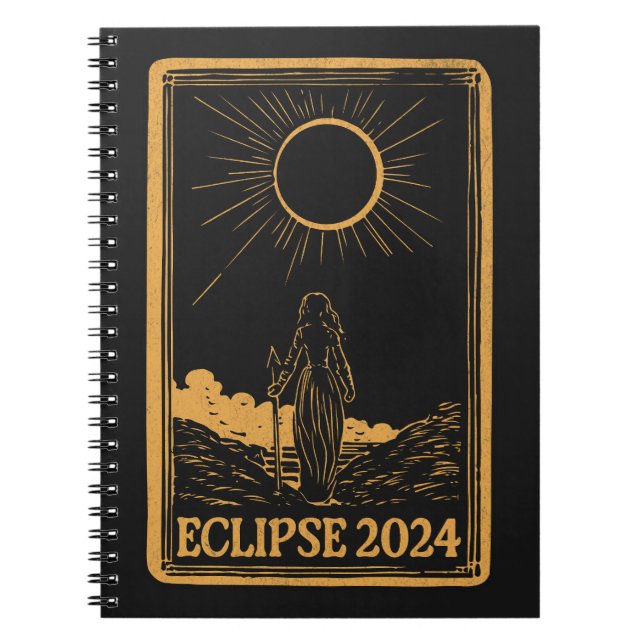 Total Solar Eclipse USA 8 april 2024 Celestial Anteckningsbok (Framsidan)