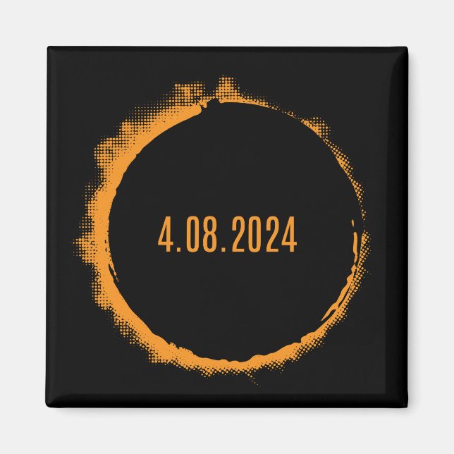 Total Solar Eclipse USA 8 april 2024 Magnet (Framsidan)