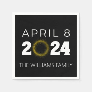 Total Solar Eclipse USA 8 april 2024 Pappersservett