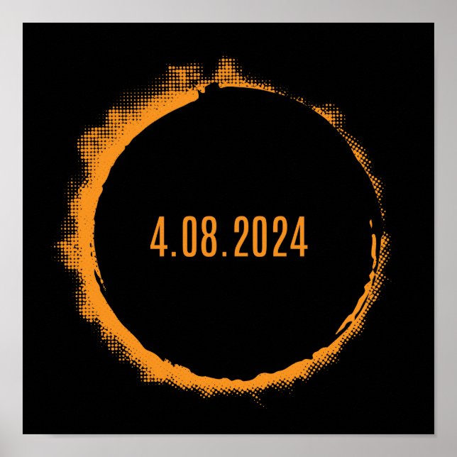 Total Solar Eclipse USA 8 april 2024 Poster (Framsidan)