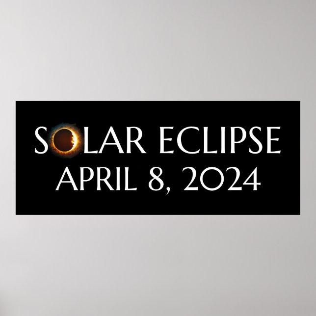 Total Solar Eclipse USA 8 april 2024 Poster (Framsidan)