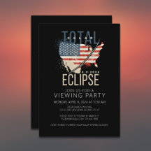 Total Solar Eclipse USA Karta View Party