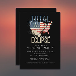 Total Solar Eclipse USA Karta View Party Inbjudningar