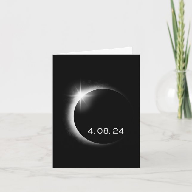 Total Solar Eclipse Vår 8 april 2024 Amerika Kort (Framsida)