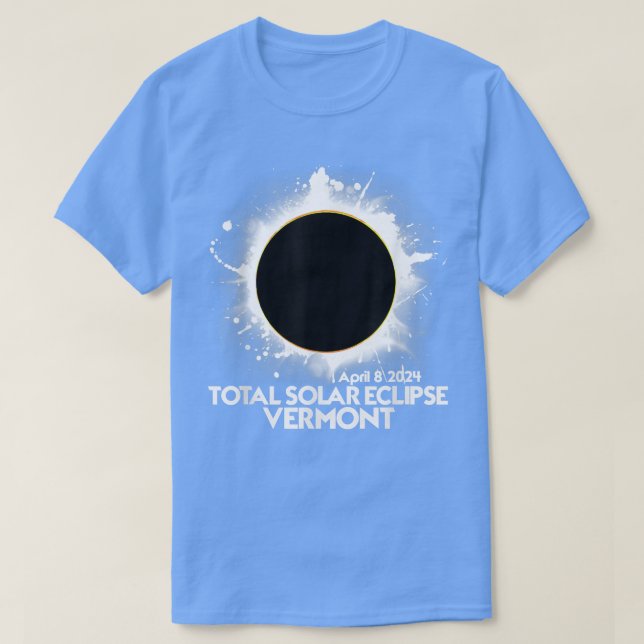 Total Solar Eclipse Vermont 2024 American Totality T Shirt (Design framsida)