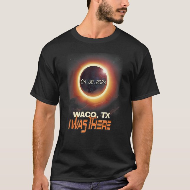Total Solar Eclipse Waco Texas TX T Shirt (Framsida)