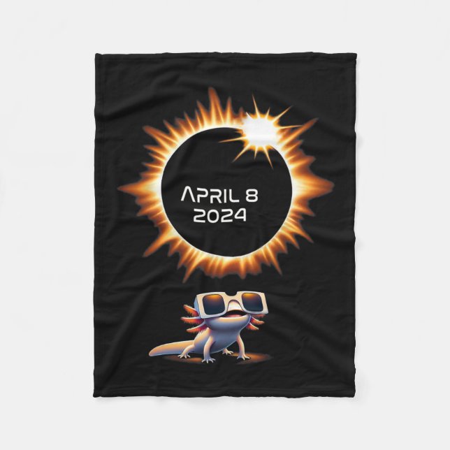 Total solcellscancer 2024 Axolotl i astronomiglas Fleecefilt (Framsidan)