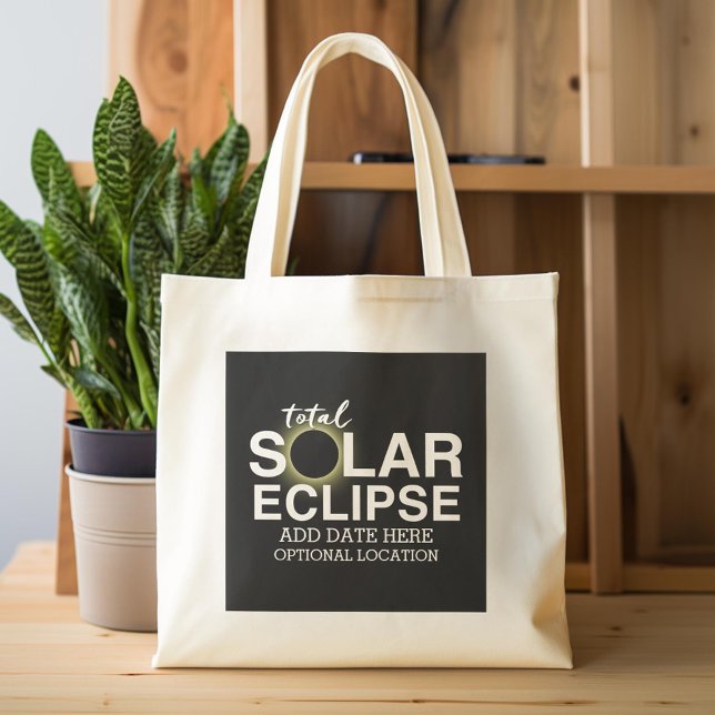 Total solcellsklipse - 2024 eller anpassningsbar tygkasse (Custom Tote Bag)