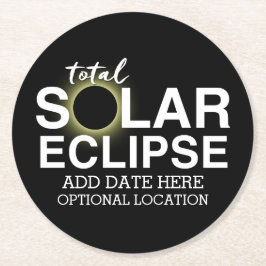 Total solcellsklipse - 2024 eller anpassningsbar underlägg papper rund