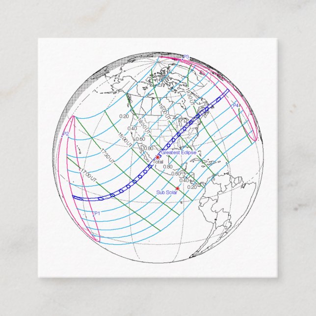 Total solenergi 2024 Global Väg Fyrkantigt Visitkort (Framsida)