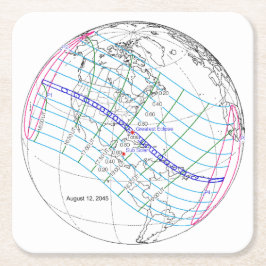 Total solenergi 2045 Global Väg Underlägg Papper Kvadrat