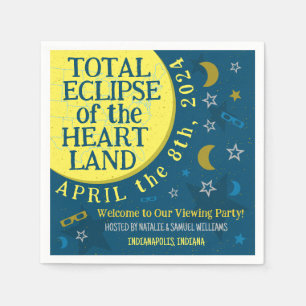Total solenergi Eclipse 8 april 2024 Visa Party Pappersservett