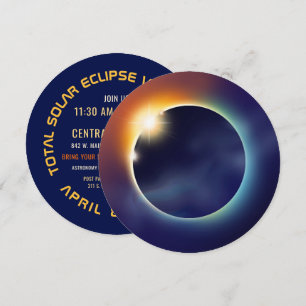 Total solenergi Eclipse Astronomi Star Party Inbjudningar