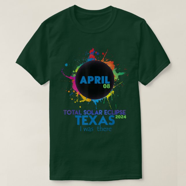 Total solenergi Eclipse TEXAS 2024 Färgfull Totali T Shirt (Design framsida)