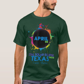 Total solenergi Eclipse TEXAS 2024 Färgfull Totali T Shirt