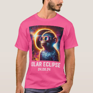 Total solförmörkelse 04 08 24 Monkey Astronomi L T Shirt