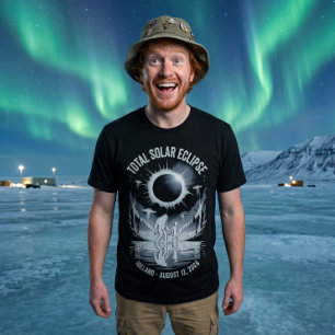 Total solförmörkelse 12 augusti 2026 Bigfoot Alien T Shirt