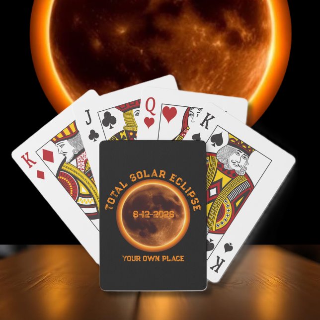 Total solförmörkelse 12 augusti 2026 casinokort (Total Solar Eclipse August 12, 2026 Poker Cards)