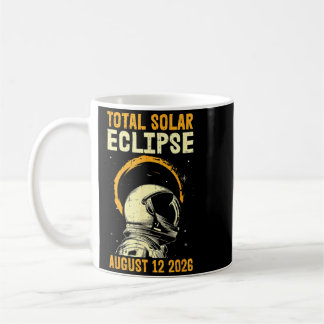 Total solförmörkelse 12 augusti 2026 konst kaffemugg