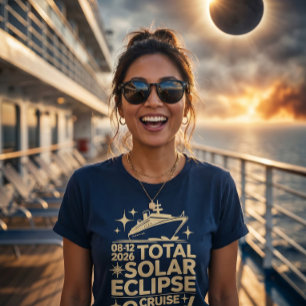 Total solförmörkelse 12 augusti 2026 Kryssningsgän T Shirt