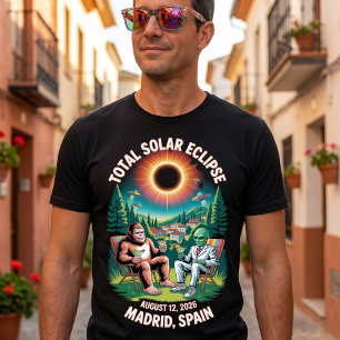 Total solförmörkelse 12 augusti 2026 Madrid Spanie T Shirt