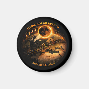 Total solförmörkelse 12 augusti 2026 magnet