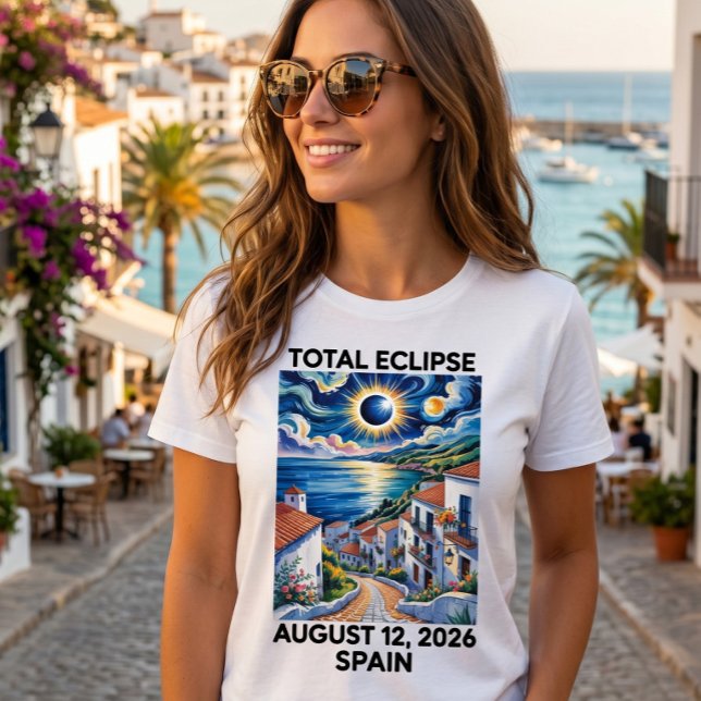 Total solförmörkelse 12 augusti 2026 Spanien Tee (Skapare uppladdad)