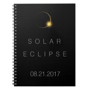 Total solförmörkelse 2017 anteckningsbok med spiral