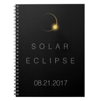 Total solförmörkelse 2017 anteckningsbok med spiral