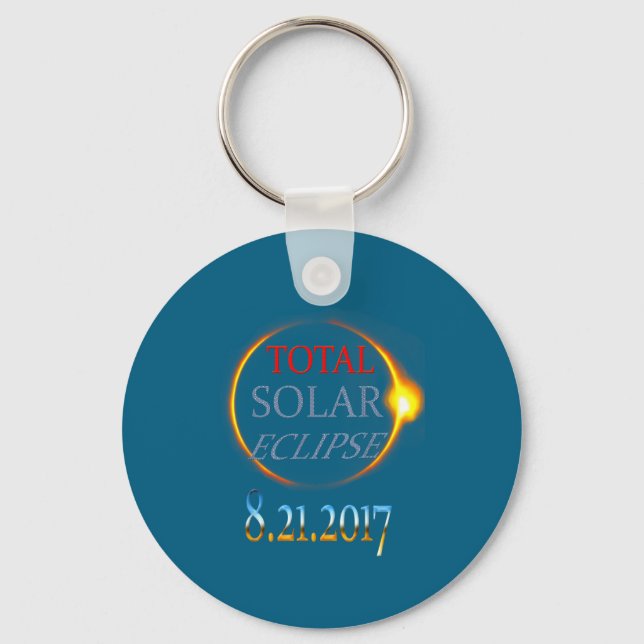 Total solförmörkelse 2017 Design Nyckelring (Framsida)