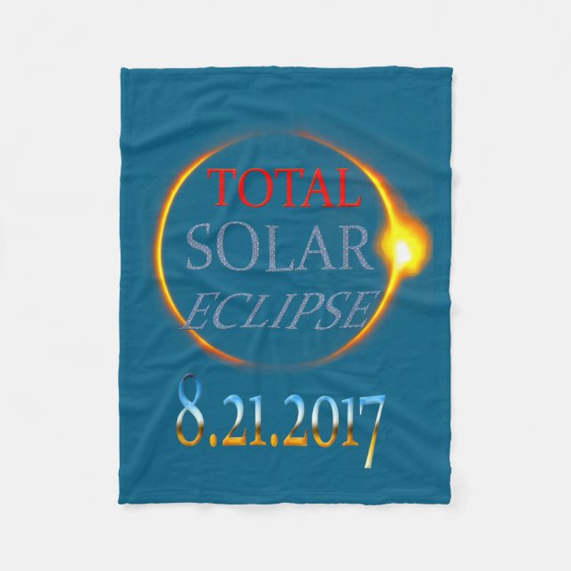 Total solförmörkelse 2017 fleecefilt (Framsidan)