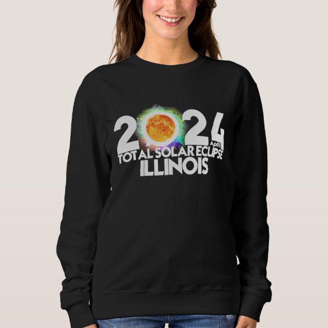 Total solförmörkelse 2024 ILLINOIS amerikansk tota T Shirt (Framsida)