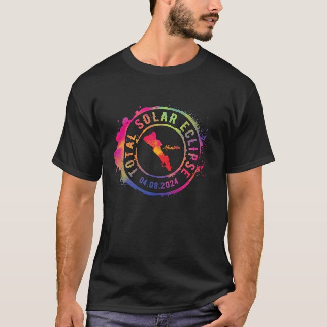 Total solförmörkelse 2024 Mexiko Sinaloa Mazatlan  T Shirt (Framsida)