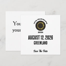 Total solförmörkelse 2026 Beställd Save The Date-k