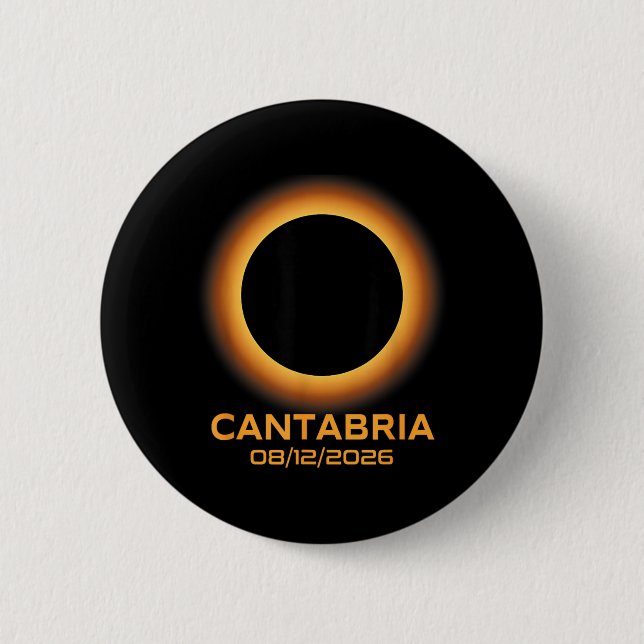 Total solförmörkelse 2026 Cantabria Spanien Totali Knapp (Framsida)