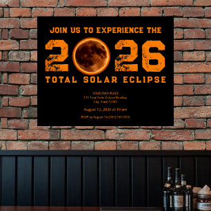 Total solförmörkelse 2026 Event Poster