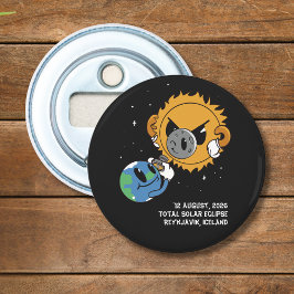 Total solförmörkelse 2026 Island fotobombad Flasköppnare