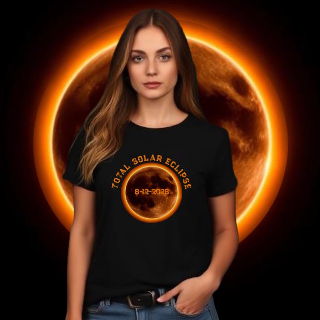 Total solförmörkelse 2026 t shirt (Total Solar Eclipse 2026 T-Shirt woman)