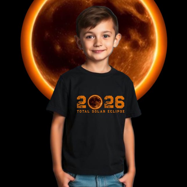 Total solförmörkelse 2026 t shirt (Total Solar Eclipse 2026 T Shirt kids)