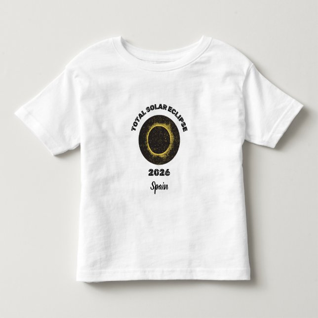 Total solförmörkelse 2026 Totalitet Barn T-Shirt (Framsida)