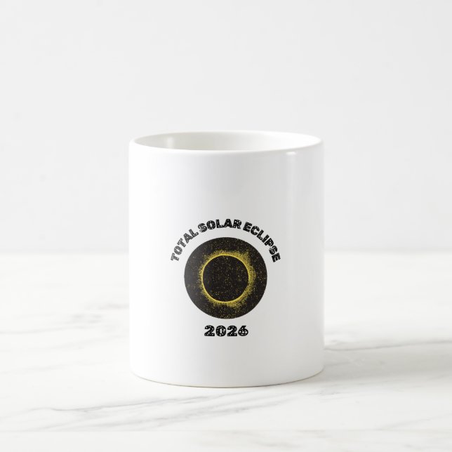 Total solförmörkelse 2026 Totalitet Kaffe Mugg Kop (Center)