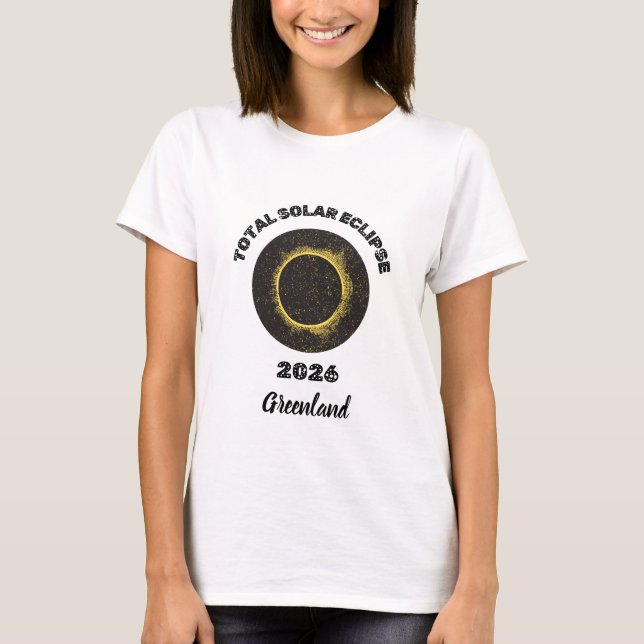 Total solförmörkelse 2026 Totality Kvinnors T-Shir T Shirt (Framsida)