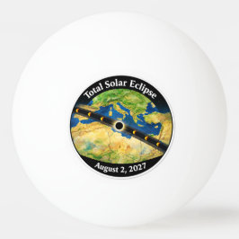 Total solförmörkelse 2027 Karta Pingisboll