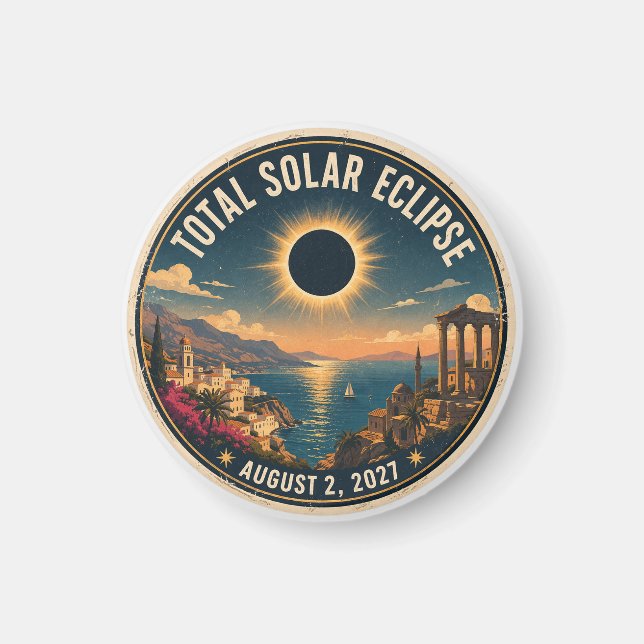 Total solförmörkelse 2027  magnet (Framsidan)