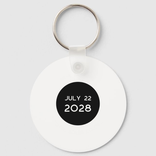 Total solförmörkelse 2028 Nya Zeeland  Nyckelring (Framsida)