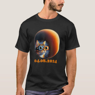 Total solförmörkelse 4 april 8 2024 Totalitetskatt T Shirt
