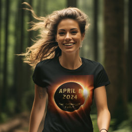 Total solförmörkelse 8 april 2024 Personlig T Shirt