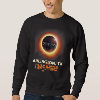 Total solförmörkelse Arlington Texas TX Lång Ärmad Tröja