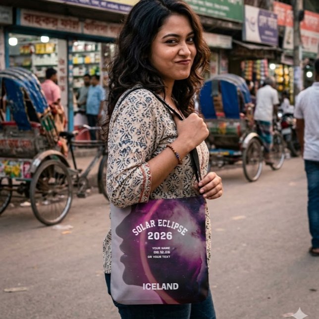 Total solförmörkelse augusti 2026 text anpassad ef tygkasse (Skapare uppladdad)